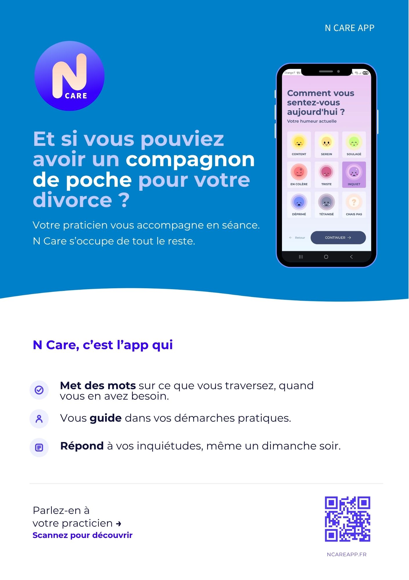 Affichette N Care à afficher en cabinet
